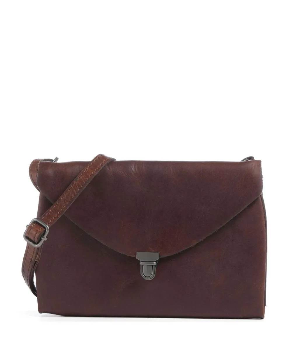 Fold Crossbody bag cow leather brown