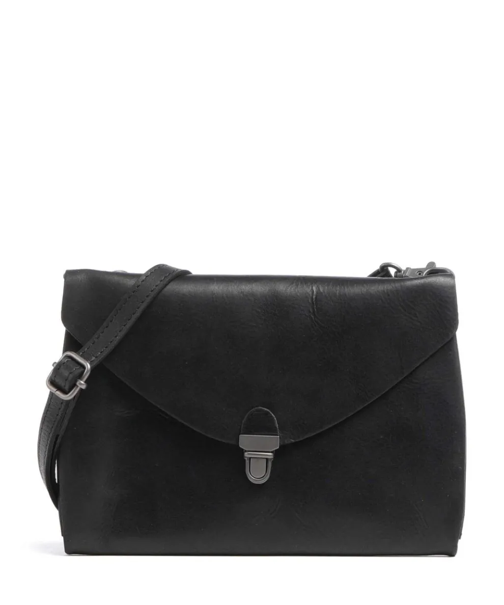 Fold Crossbody bag cow leather black