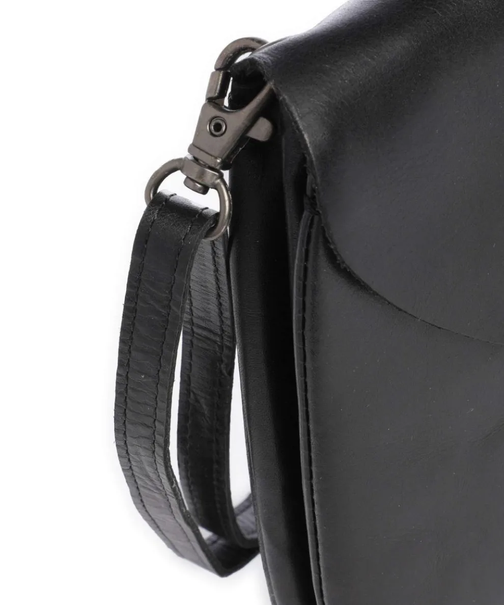 Fold Crossbody bag smooth cow leather black