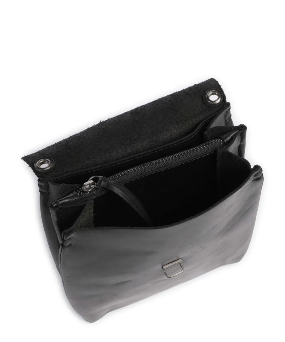 Fold Crossbody bag smooth cow leather black