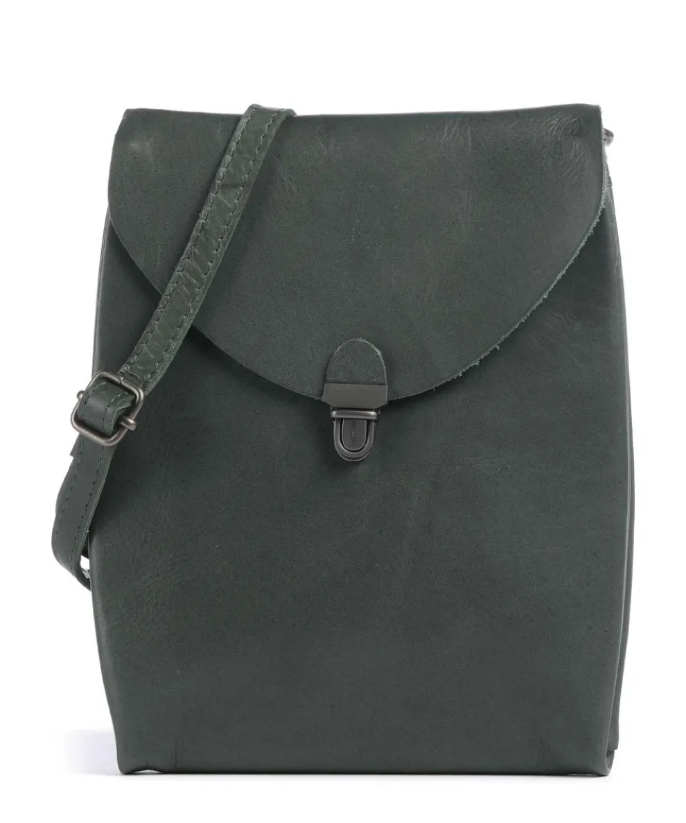 Fold Crossbody bag smooth cow leather dark green
