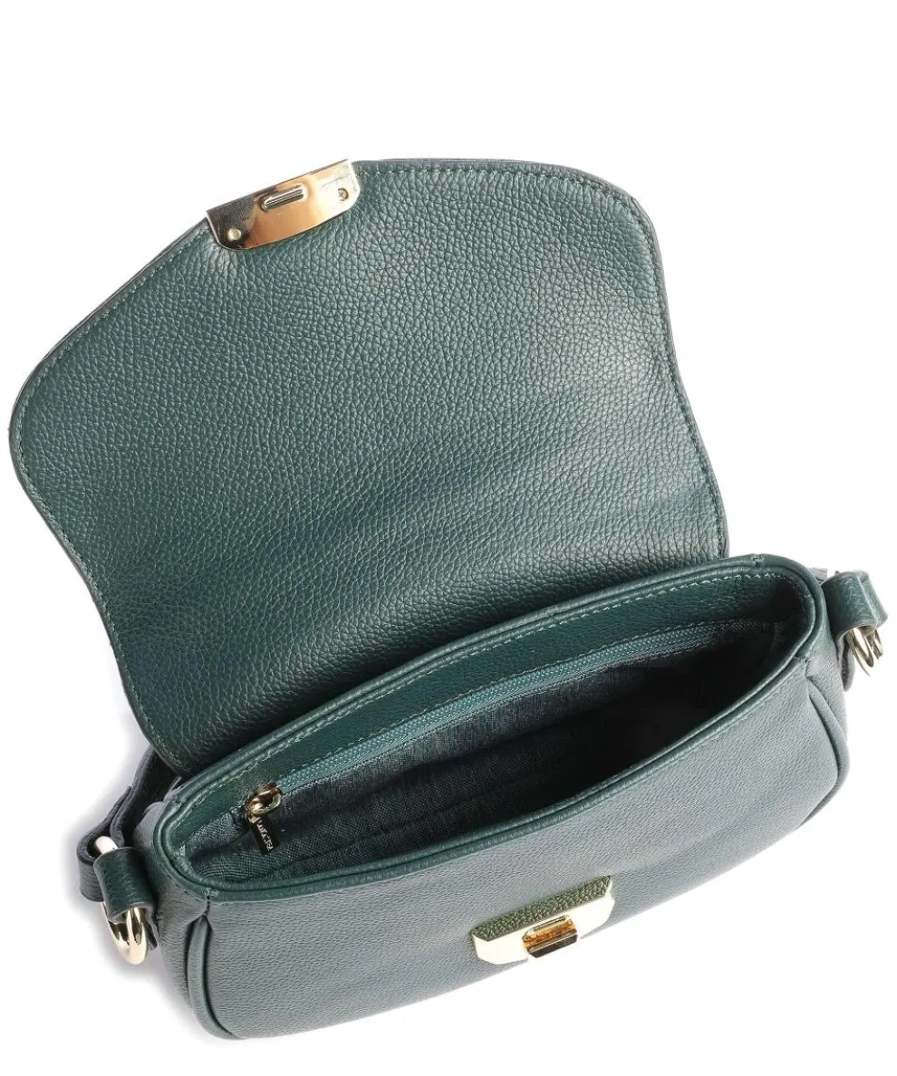 Foulonné Milano Crossbody bag grained cow leather dark green