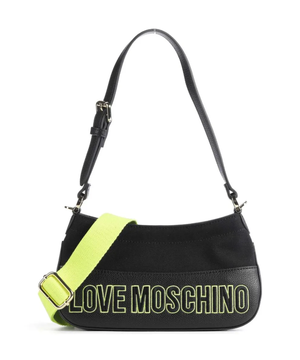 Free-Time Shoulder bag cotton, imitation leather black