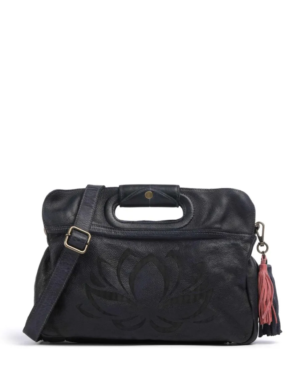 Freundgasse 3 Crossbody bag grained leather navy