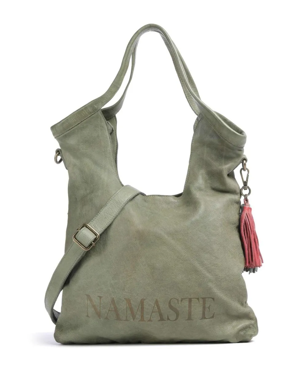 Freundgasse 2 Tote bag grained leather green