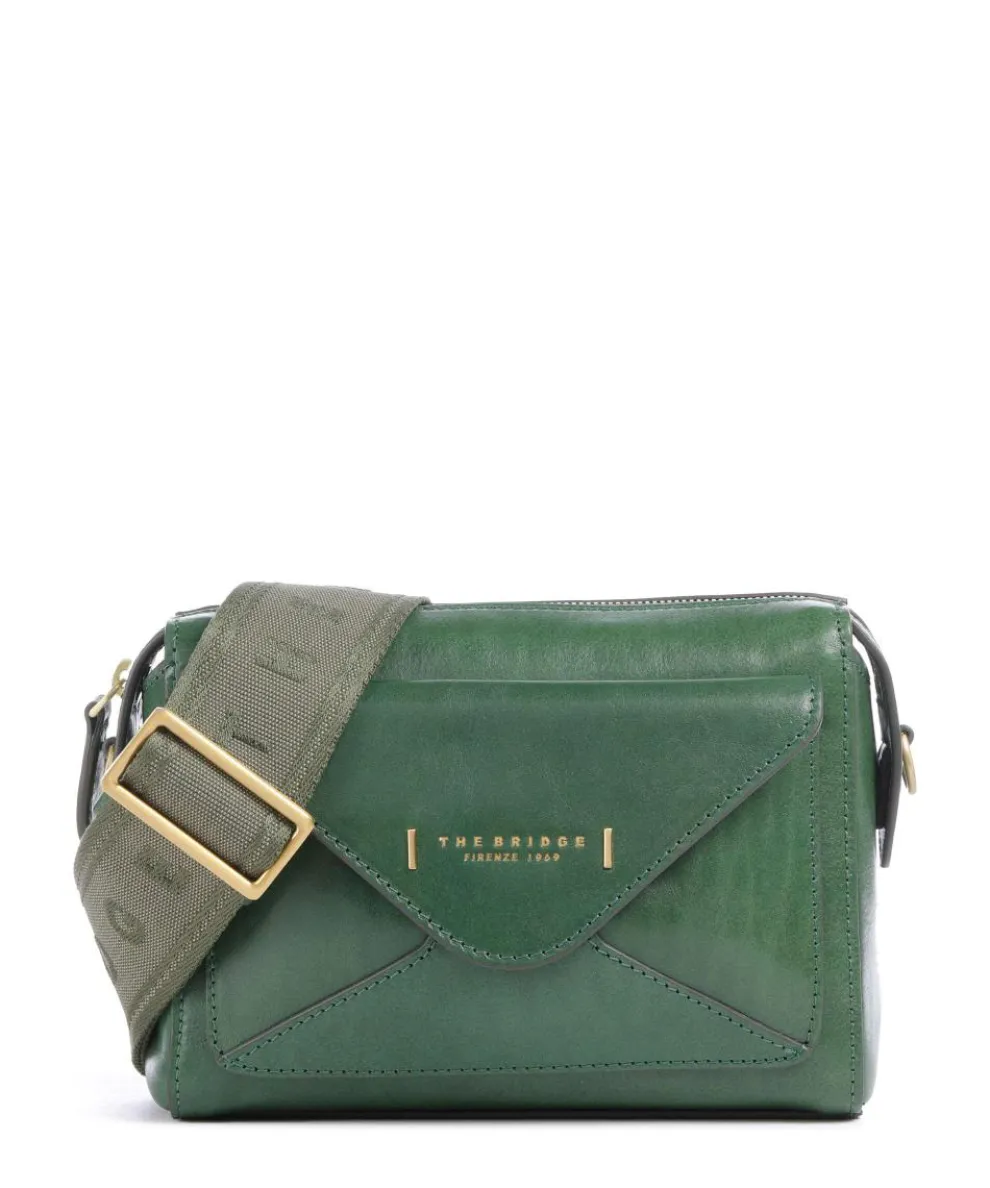 Frida Crossbody bag fine grain cow leather dark green