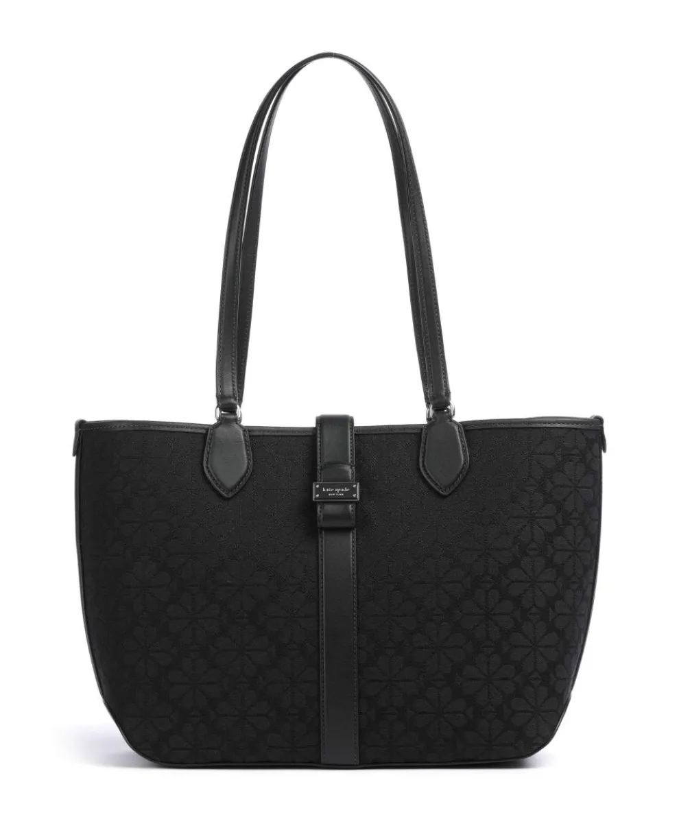 Spade Flower Jacquard Tote bag fabric black