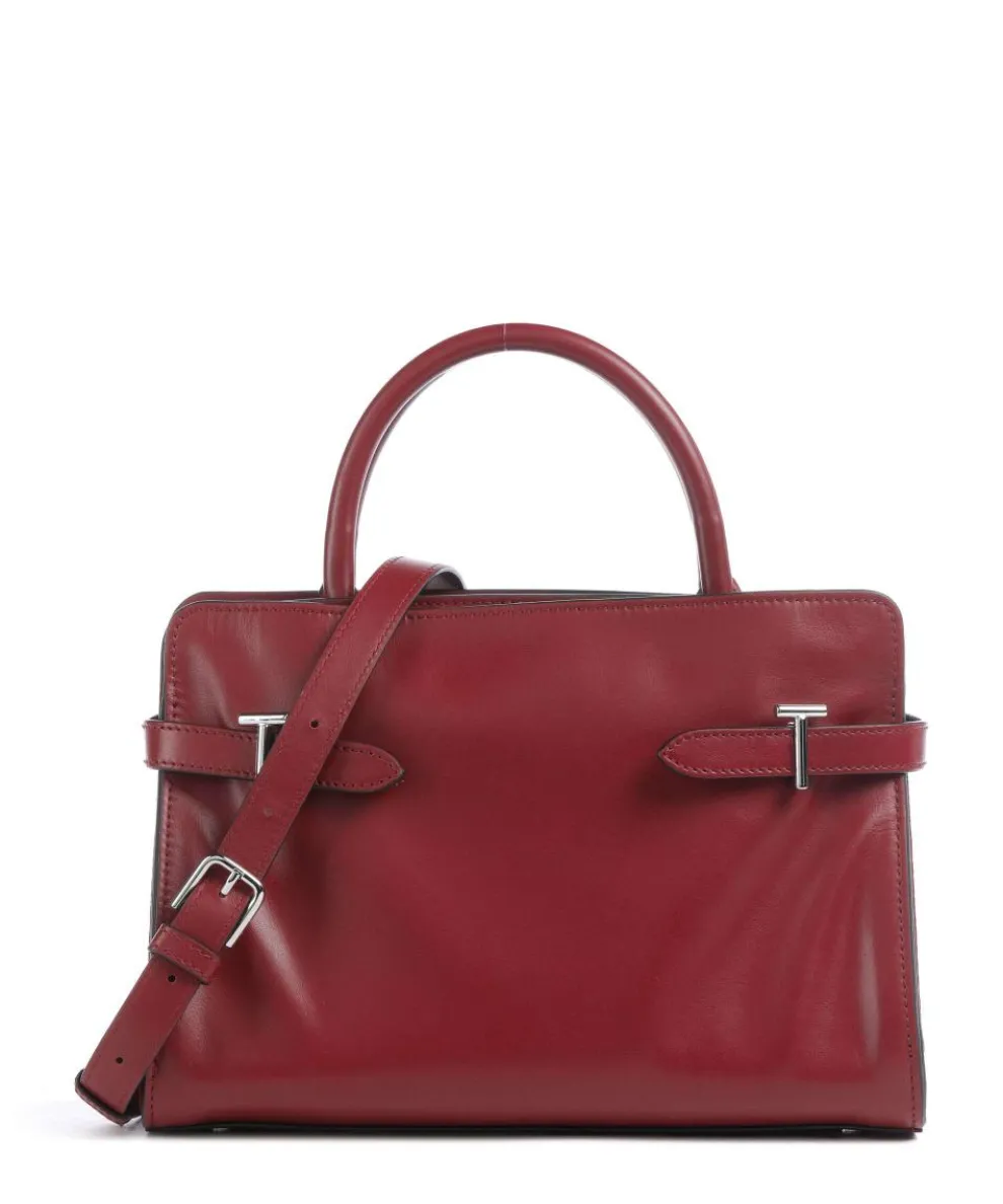 Emilie Handbag fine grain cow leather dark red