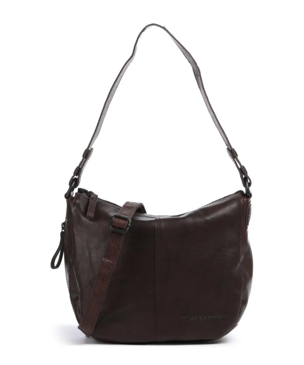 Bronco Carmen Shoulder bag fine grain leather dark brown