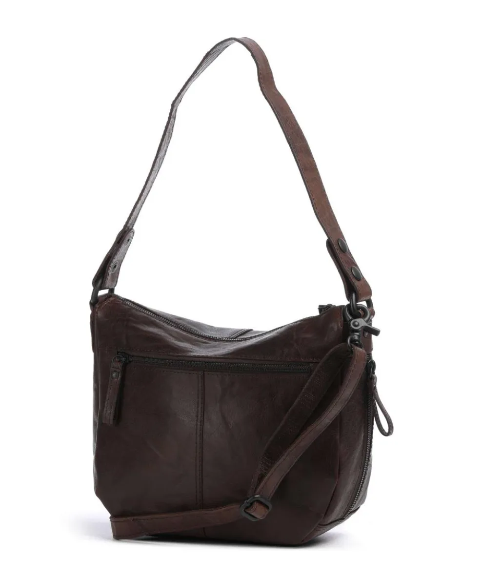 Bronco Carmen Shoulder bag fine grain leather dark brown