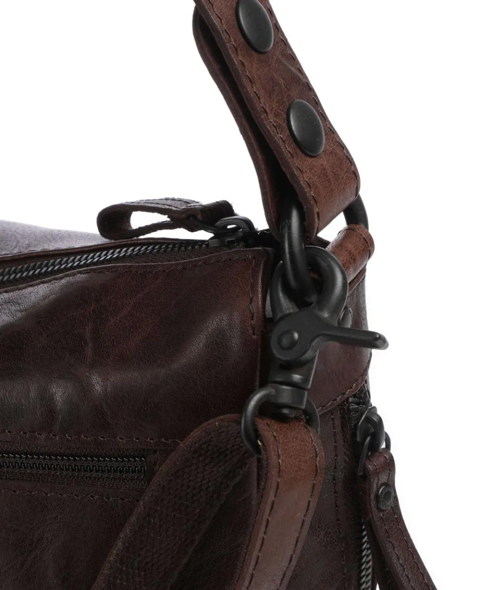 Bronco Carmen Shoulder bag fine grain leather dark brown