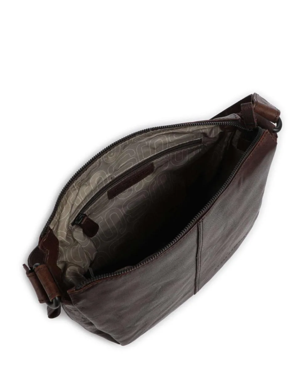 Bronco Carmen Shoulder bag fine grain leather dark brown