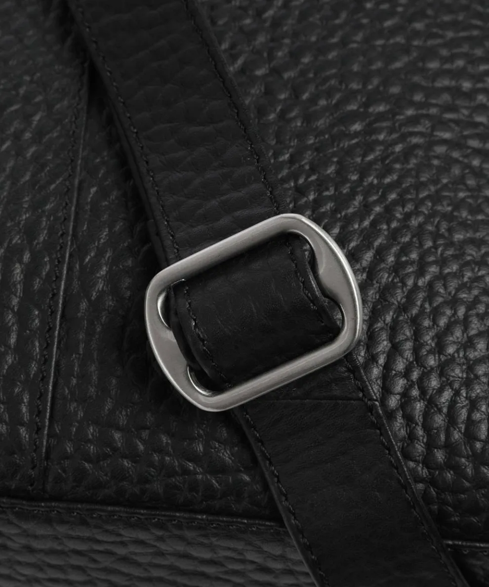 Hirsch Bianca Crossbody bag grained leather black