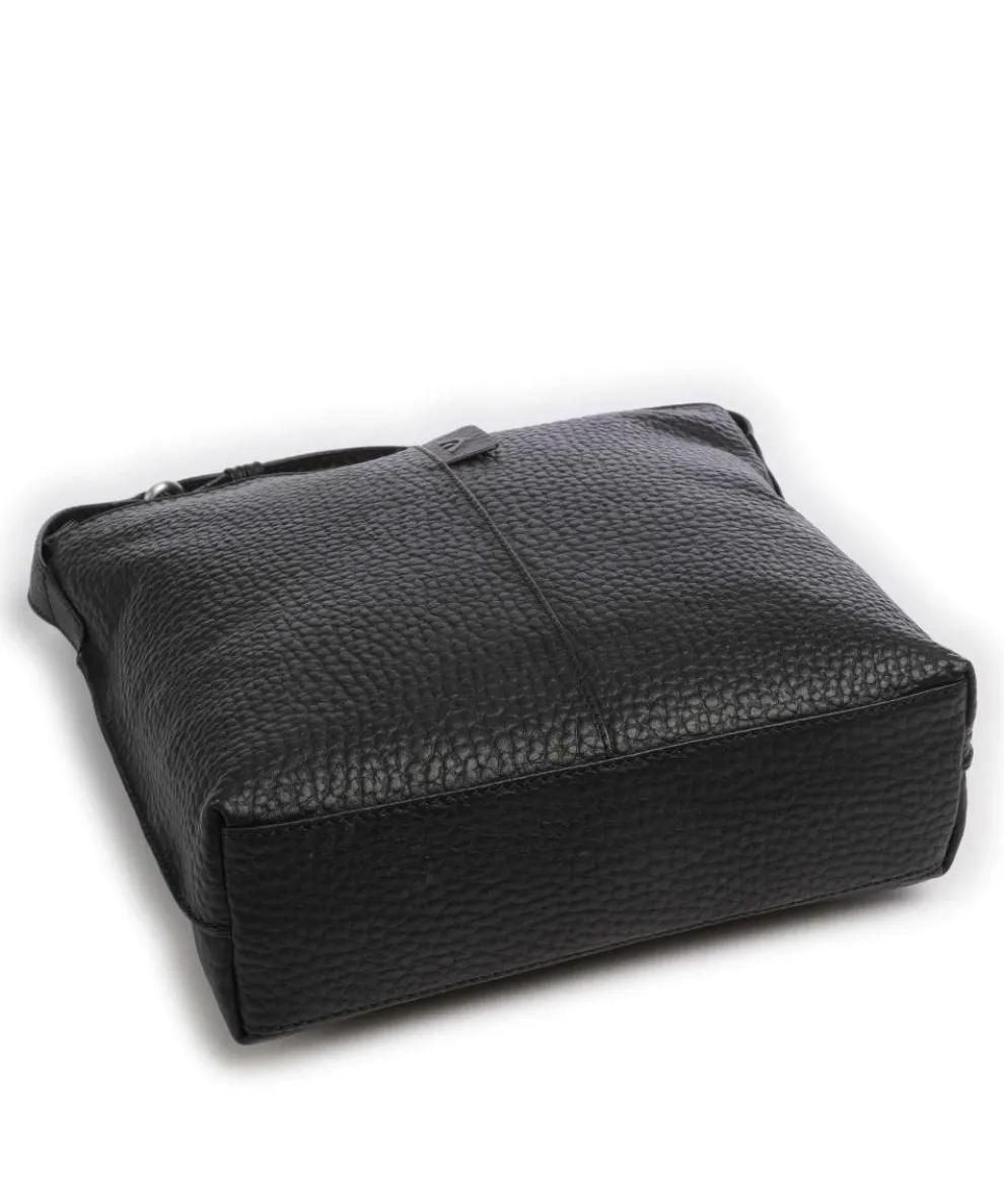 Hirsch Bianca Crossbody bag grained leather black