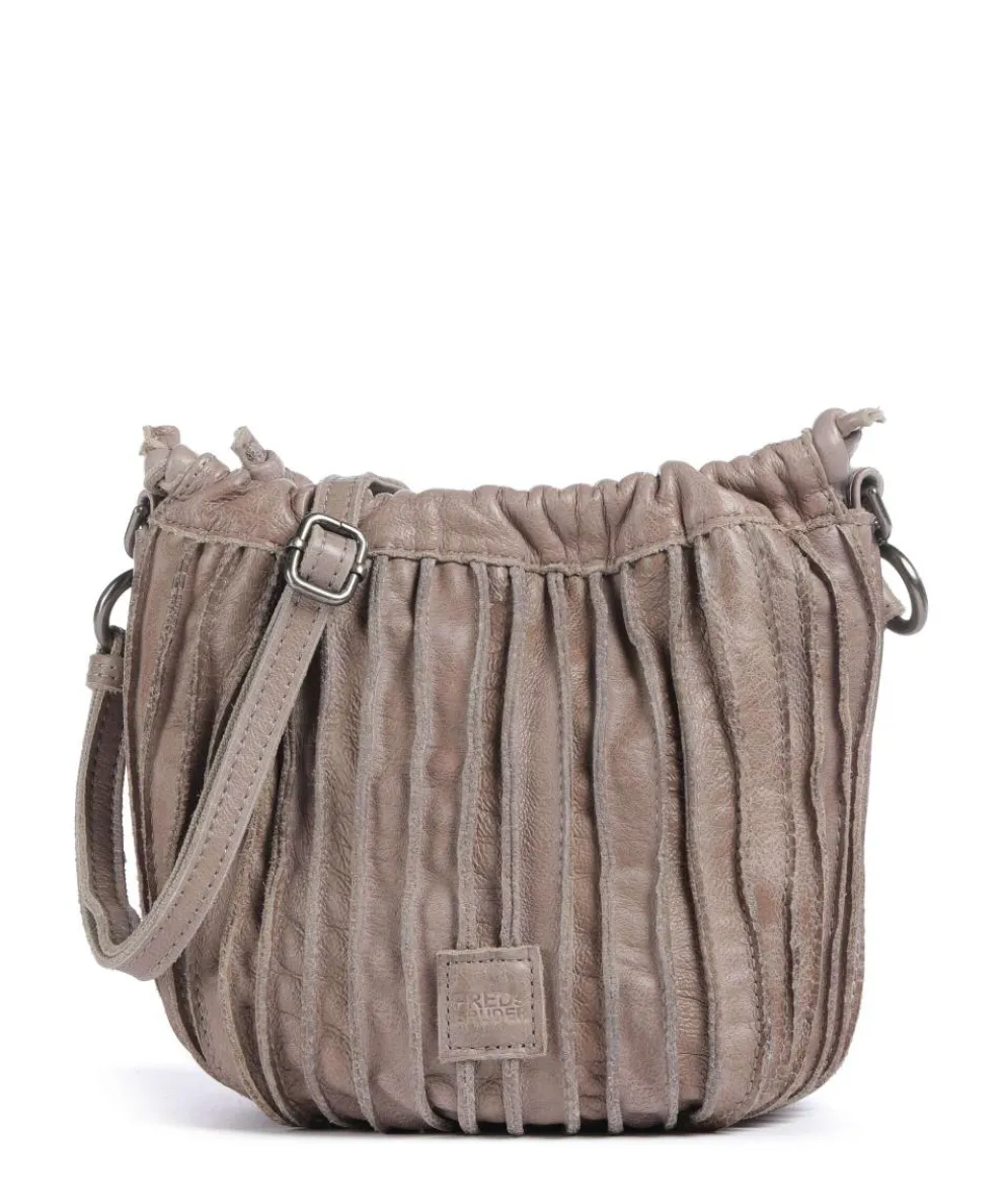 Say Hello Crossbody bag grained leather taupe