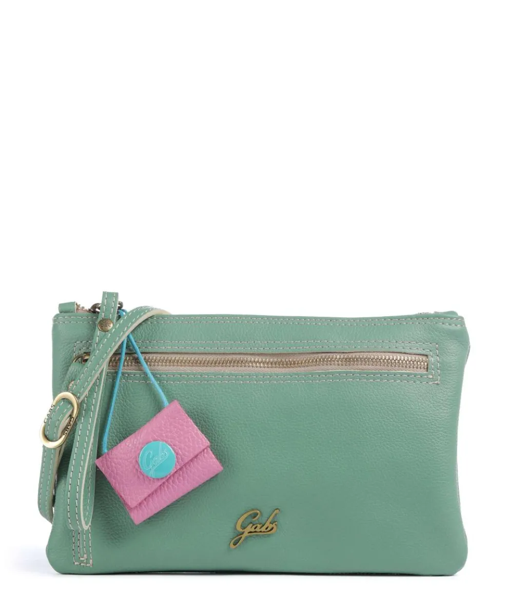 Zante Olly Crossbody bag grained calfskin green-blue
