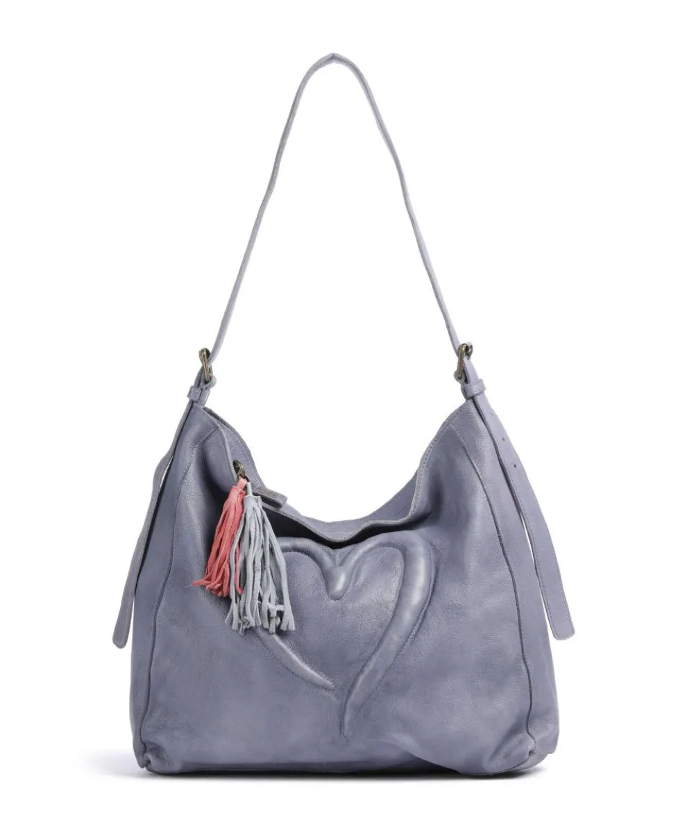 Herzweg 2 Hobo bag grained leather lavender
