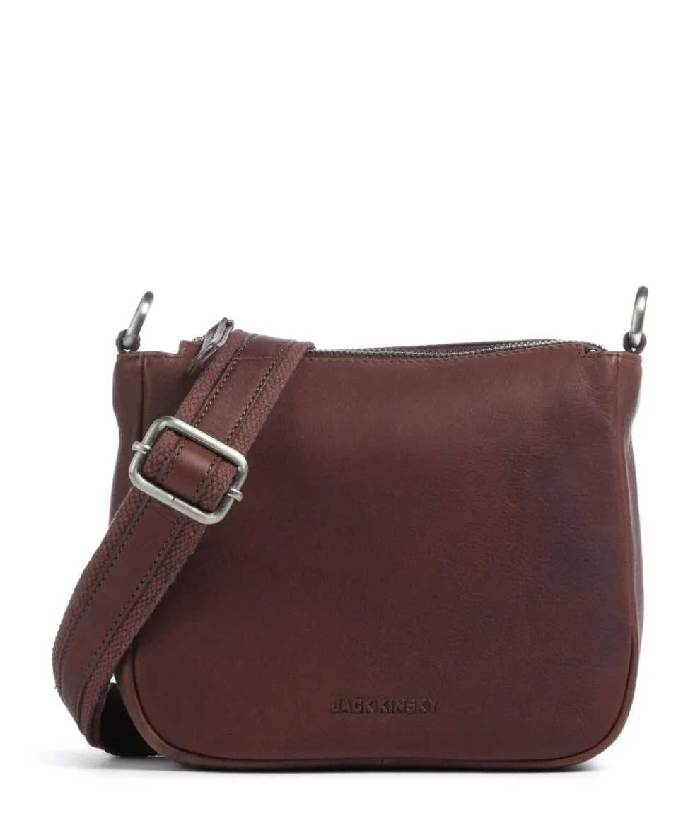 Aruba 3 Crossbody bag fine grain leather dark brown