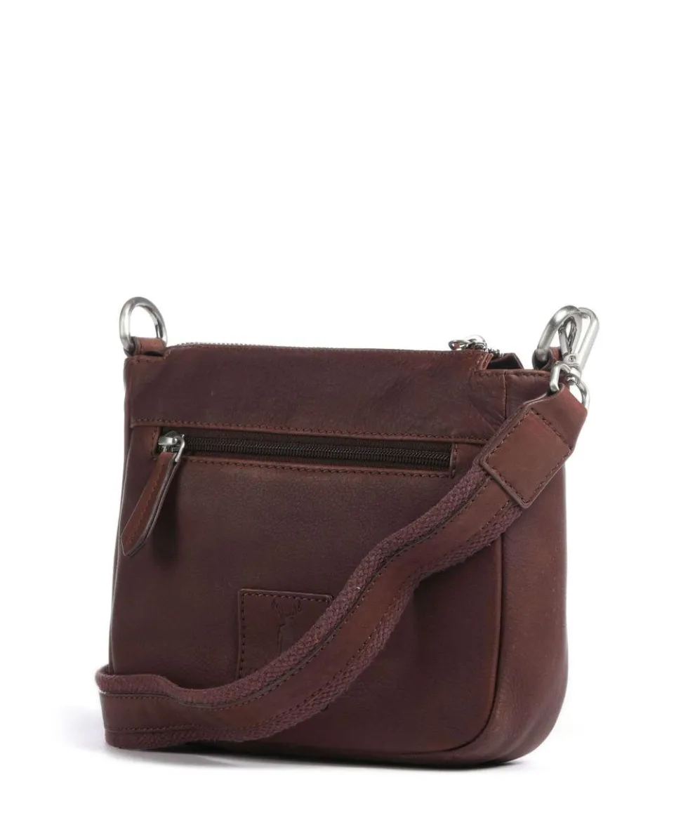 Aruba 3 Crossbody bag fine grain leather dark brown