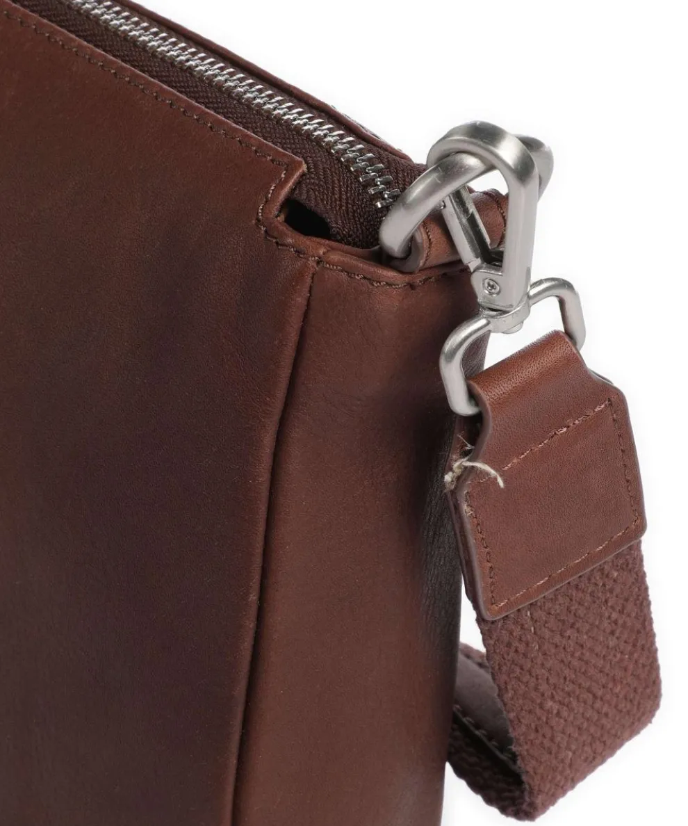 Aruba 3 Crossbody bag fine grain leather dark brown