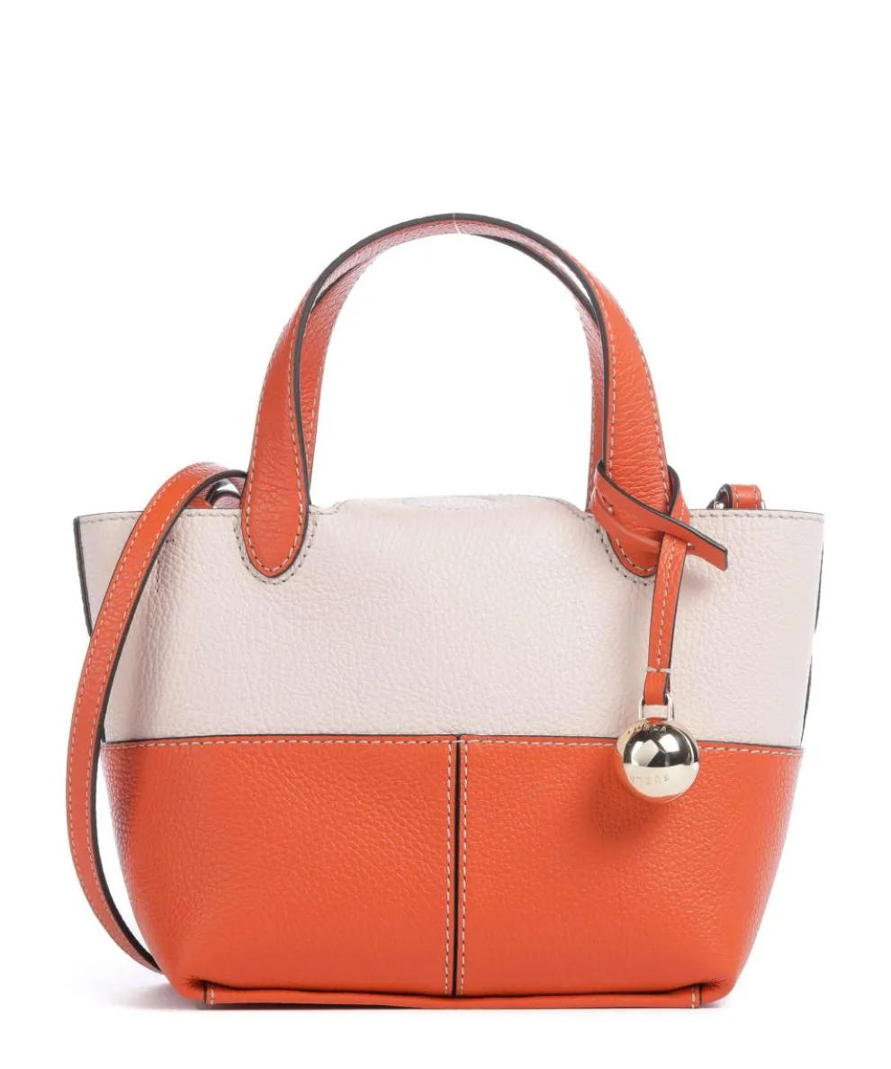 Primrose Mini Crossbody bag grained leather orange