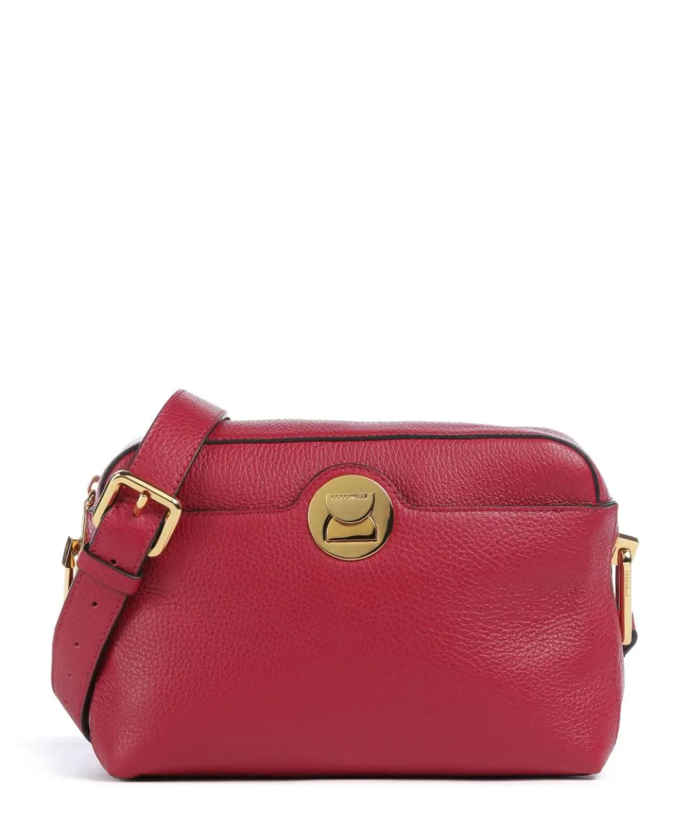 Liya Crossbody bag grained leather red