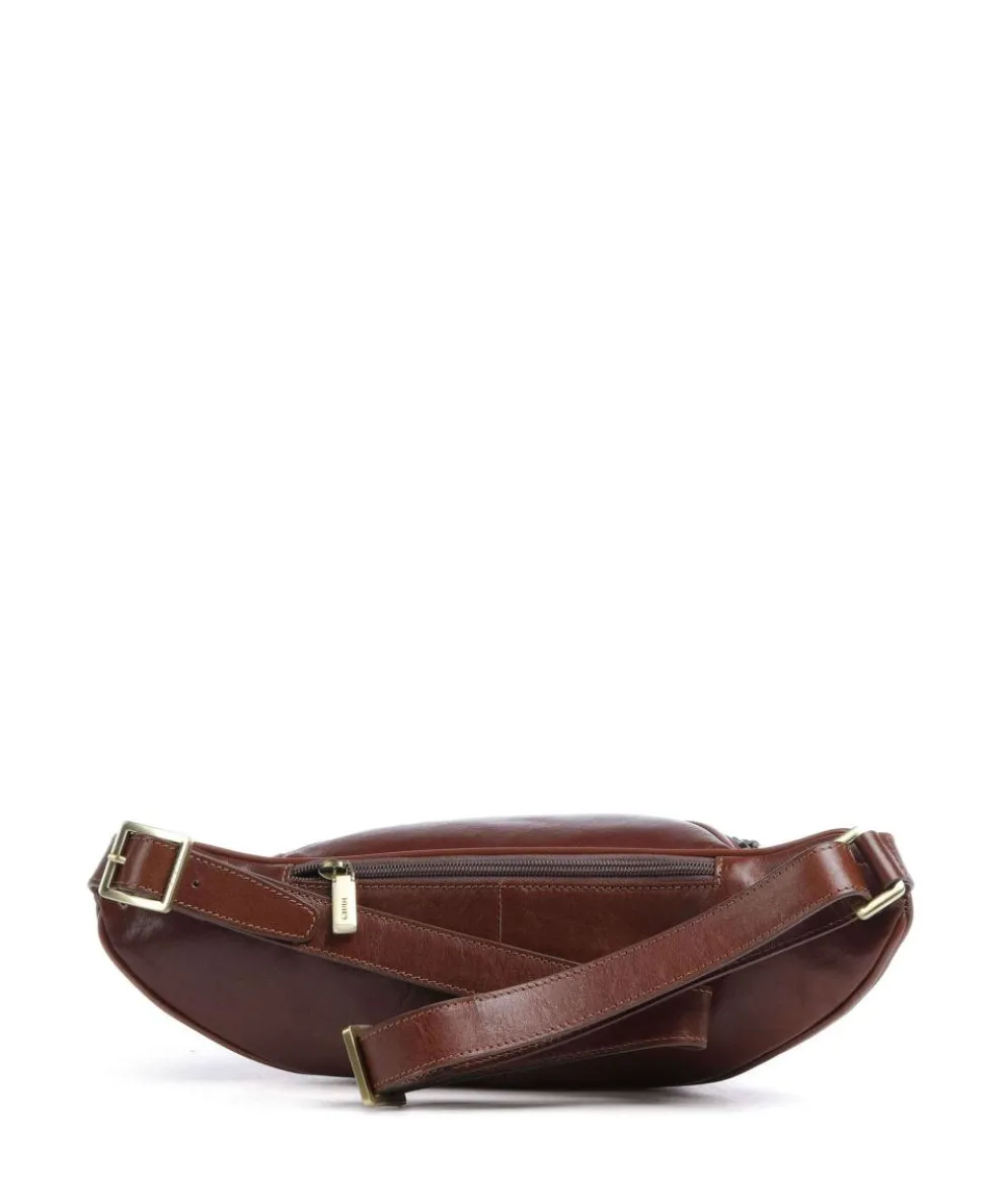 Fanny pack fine grain cow leather brown