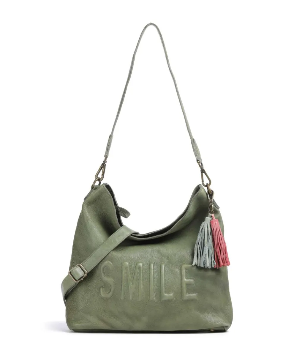 Paoliweg 2 Hobo bag grained cow leather green