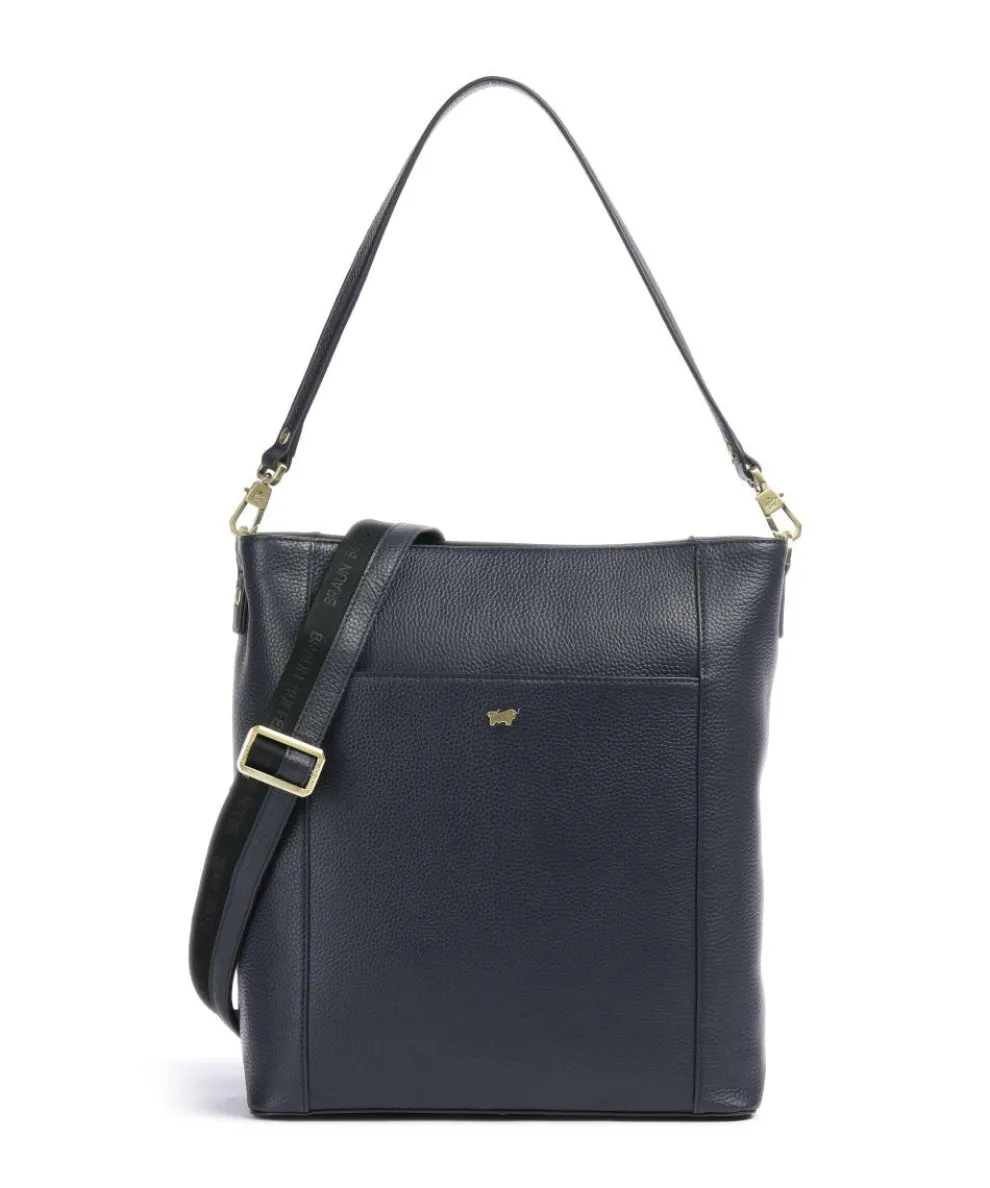 Hanna Tote bag 13″ grained leather navy