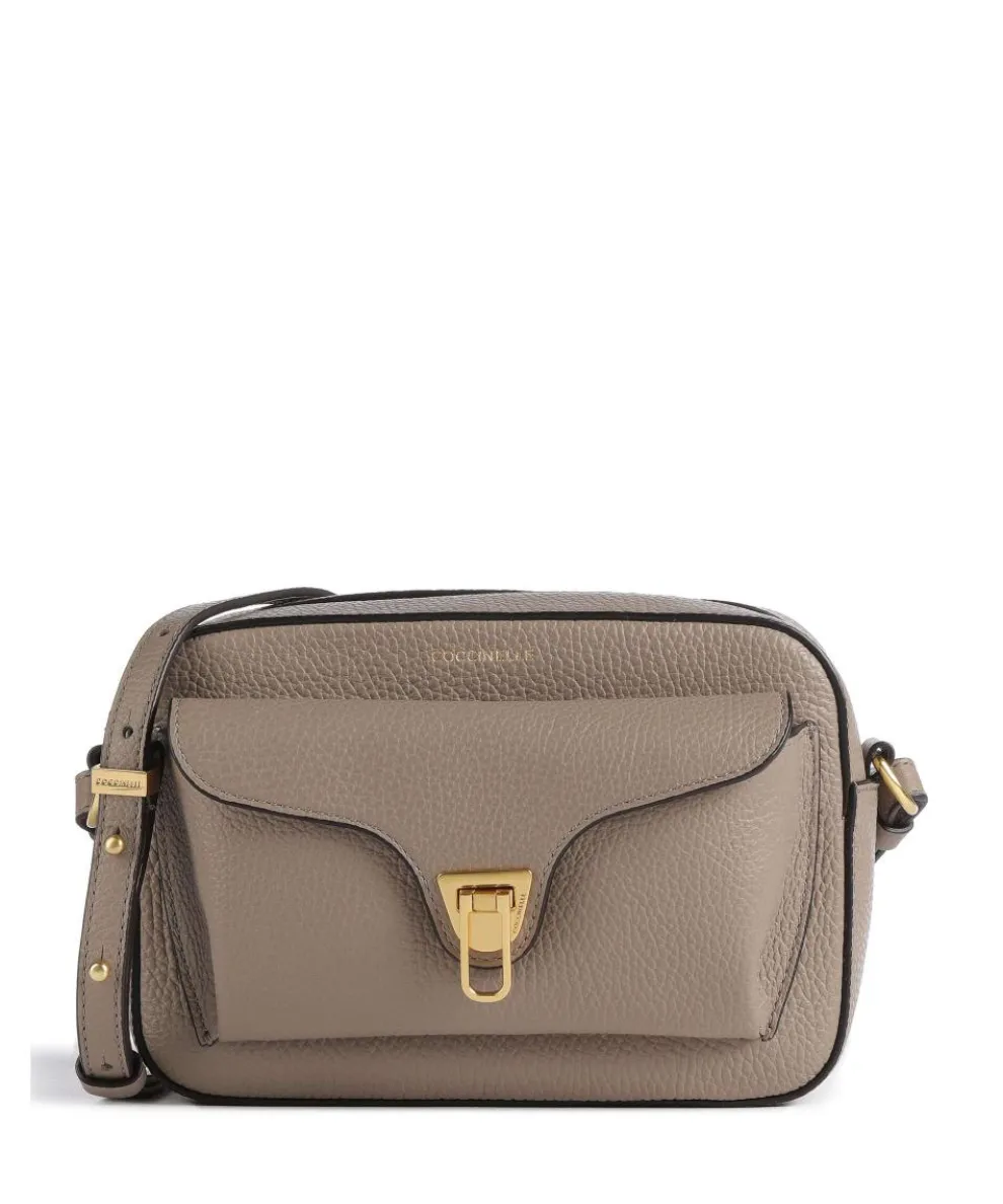 Beat Soft Crossbody bag grained cow leather taupe