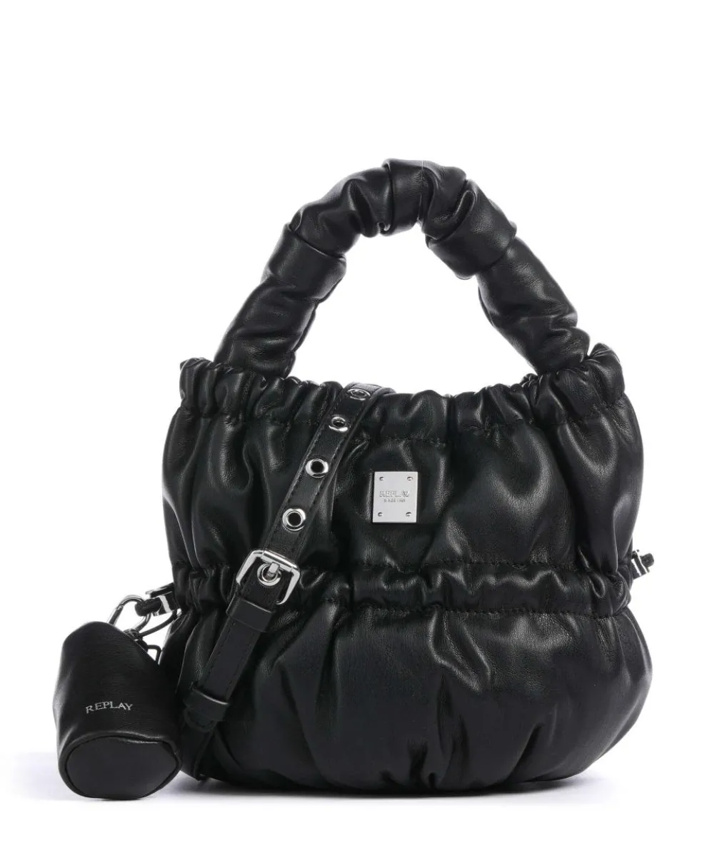 Crossbody bag imitation leather black