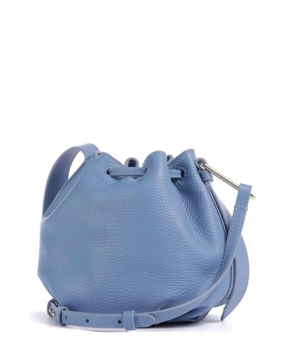 Malory Bucket bag grained cow leather blue