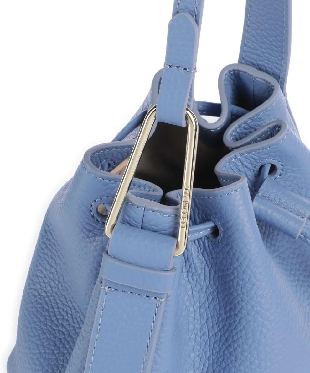 Malory Bucket bag grained cow leather blue