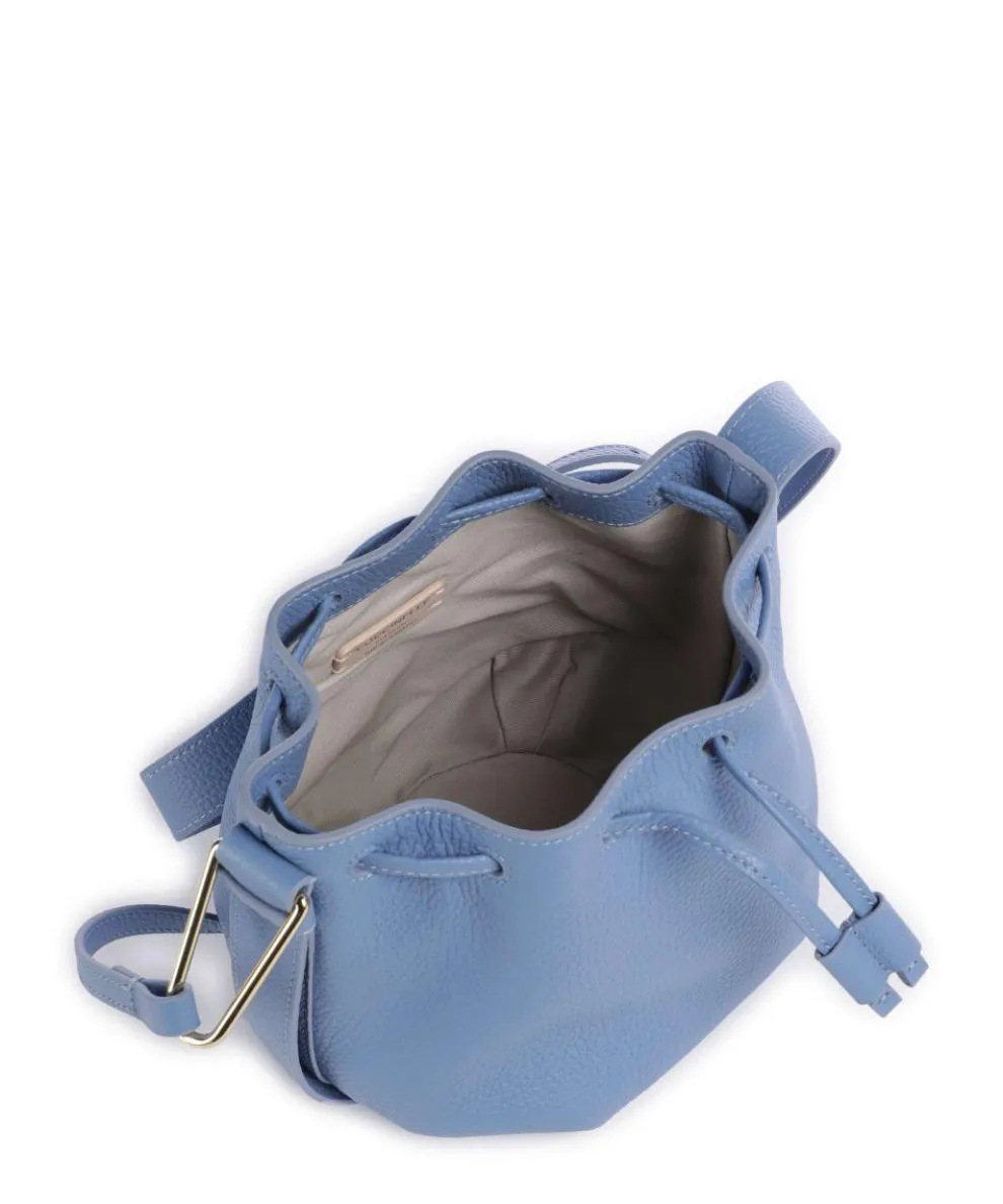 Malory Bucket bag grained cow leather blue