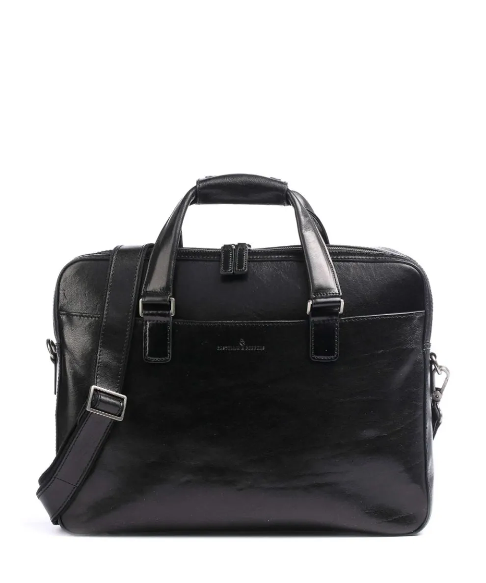 Gaucho Paul Briefcase 15″ fine grain cow leather black