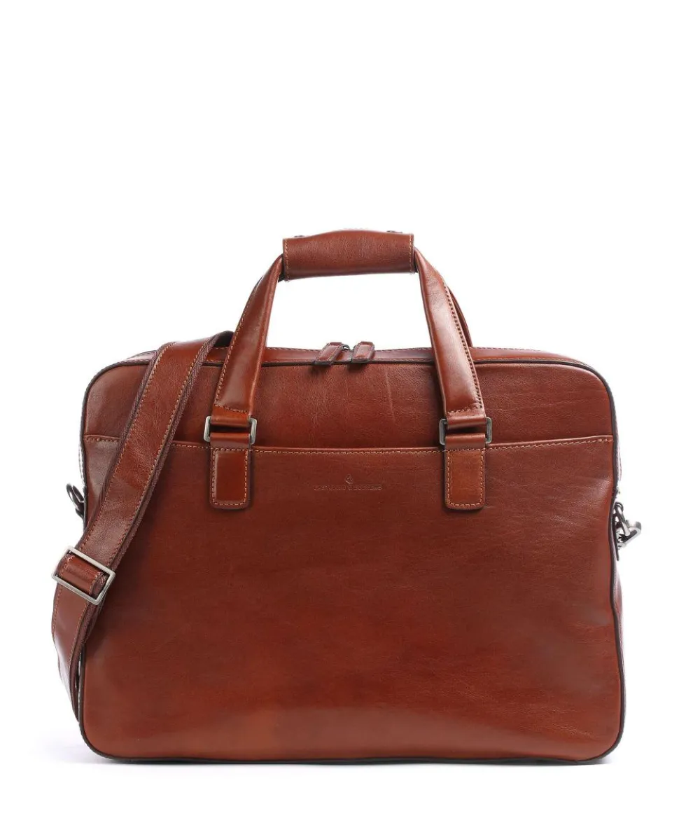 Gaucho Ted Briefcase 15″ fine grain cow leather cognac