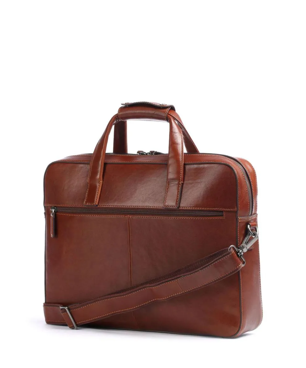 Gaucho Ted Briefcase 15″ fine grain cow leather cognac