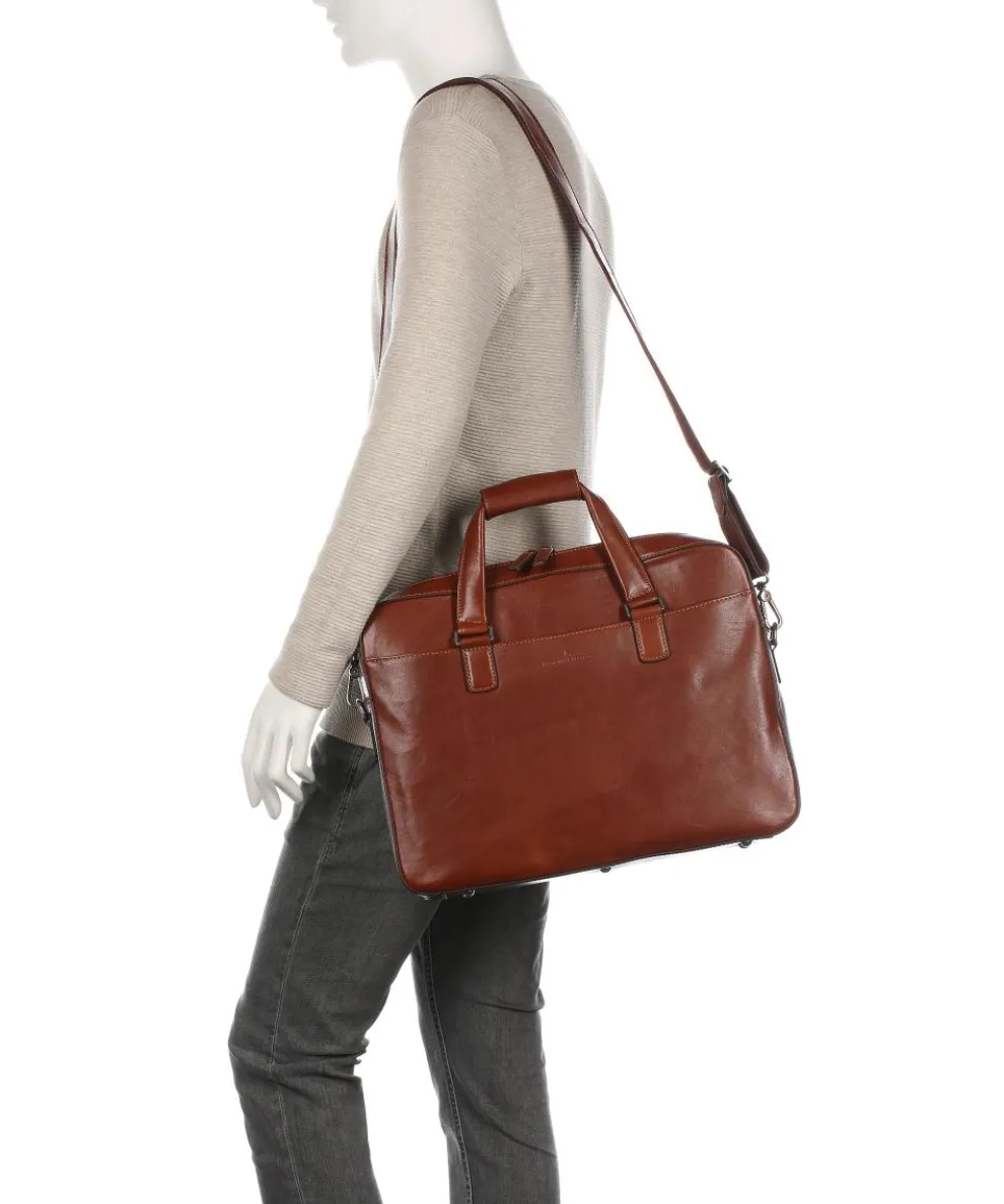 Gaucho Ted Briefcase 15″ fine grain cow leather cognac