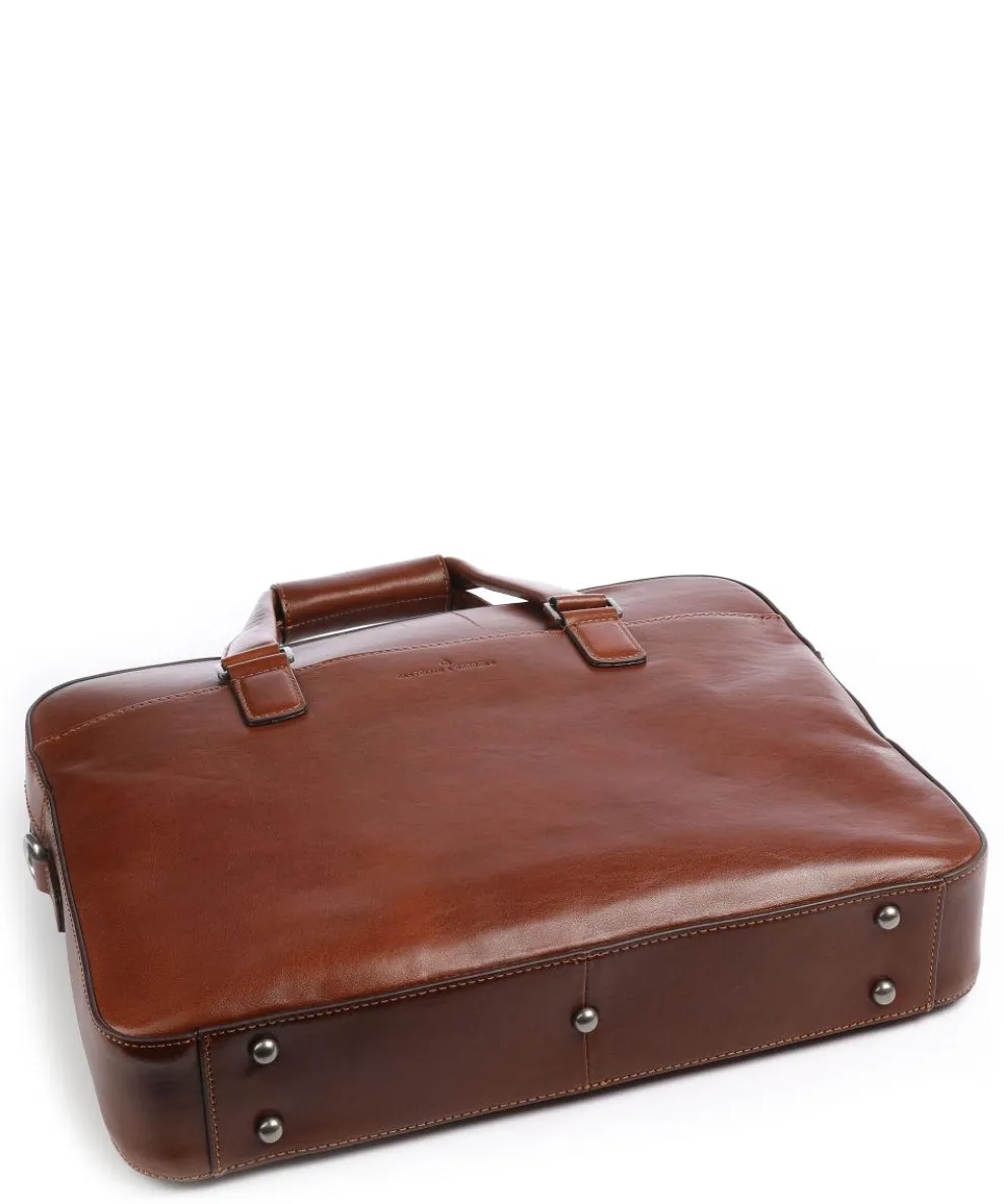 Gaucho Ted Briefcase 15″ fine grain cow leather cognac
