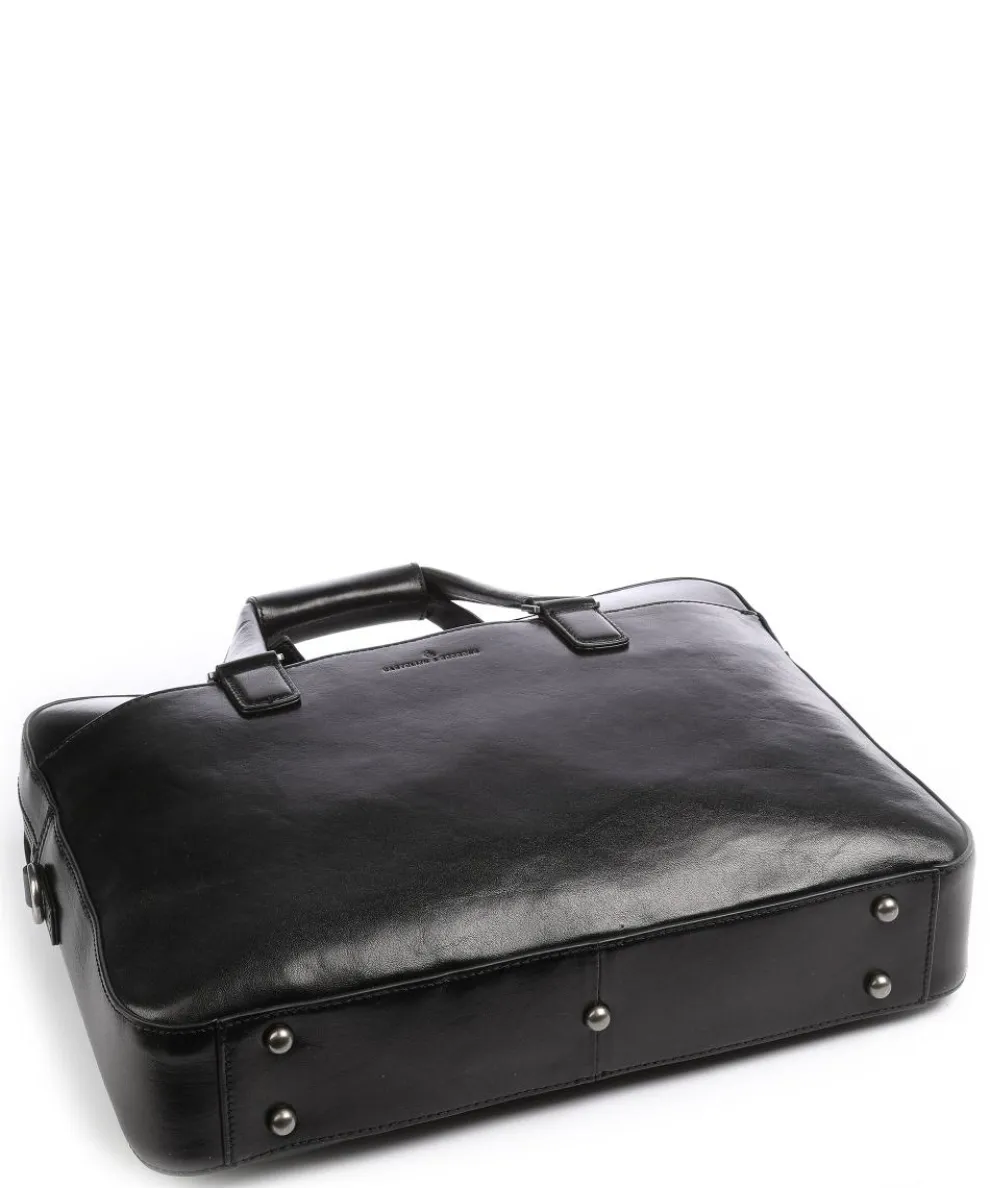 Gaucho Ted Briefcase 15″ fine grain cow leather black