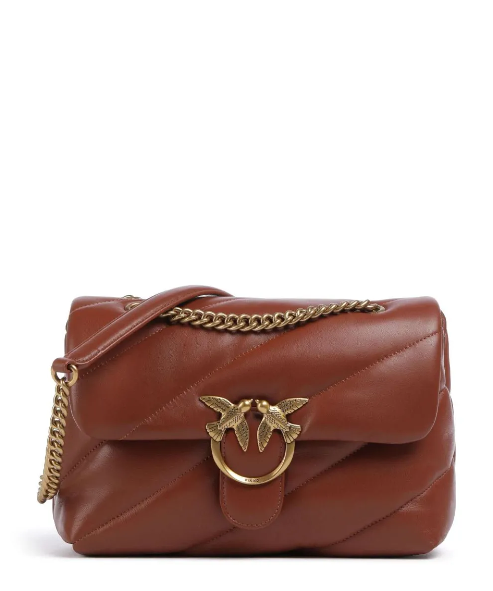 Love Puff Classic Shoulder bag sheepskin leather brown