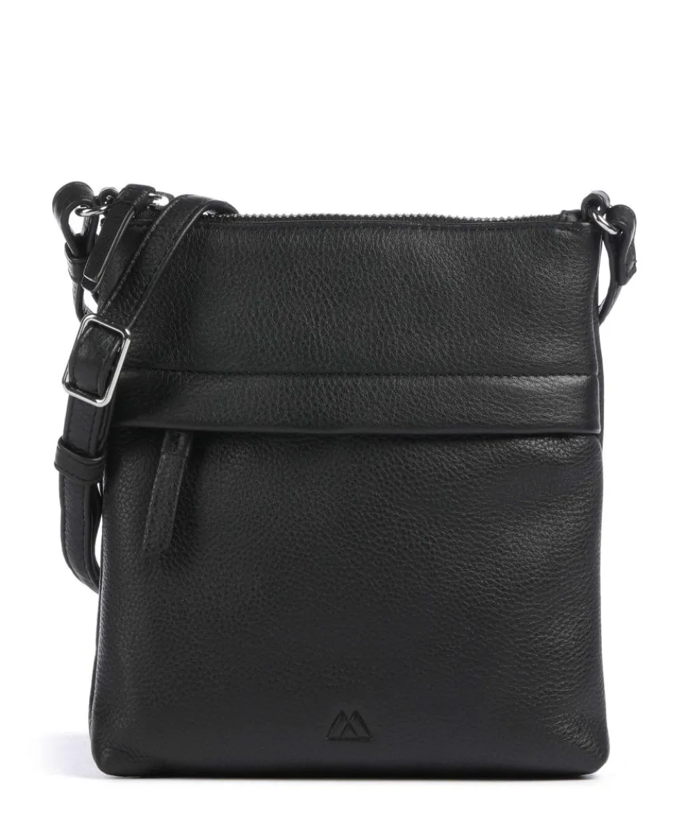 Genie Crossbody bag grained cow leather black