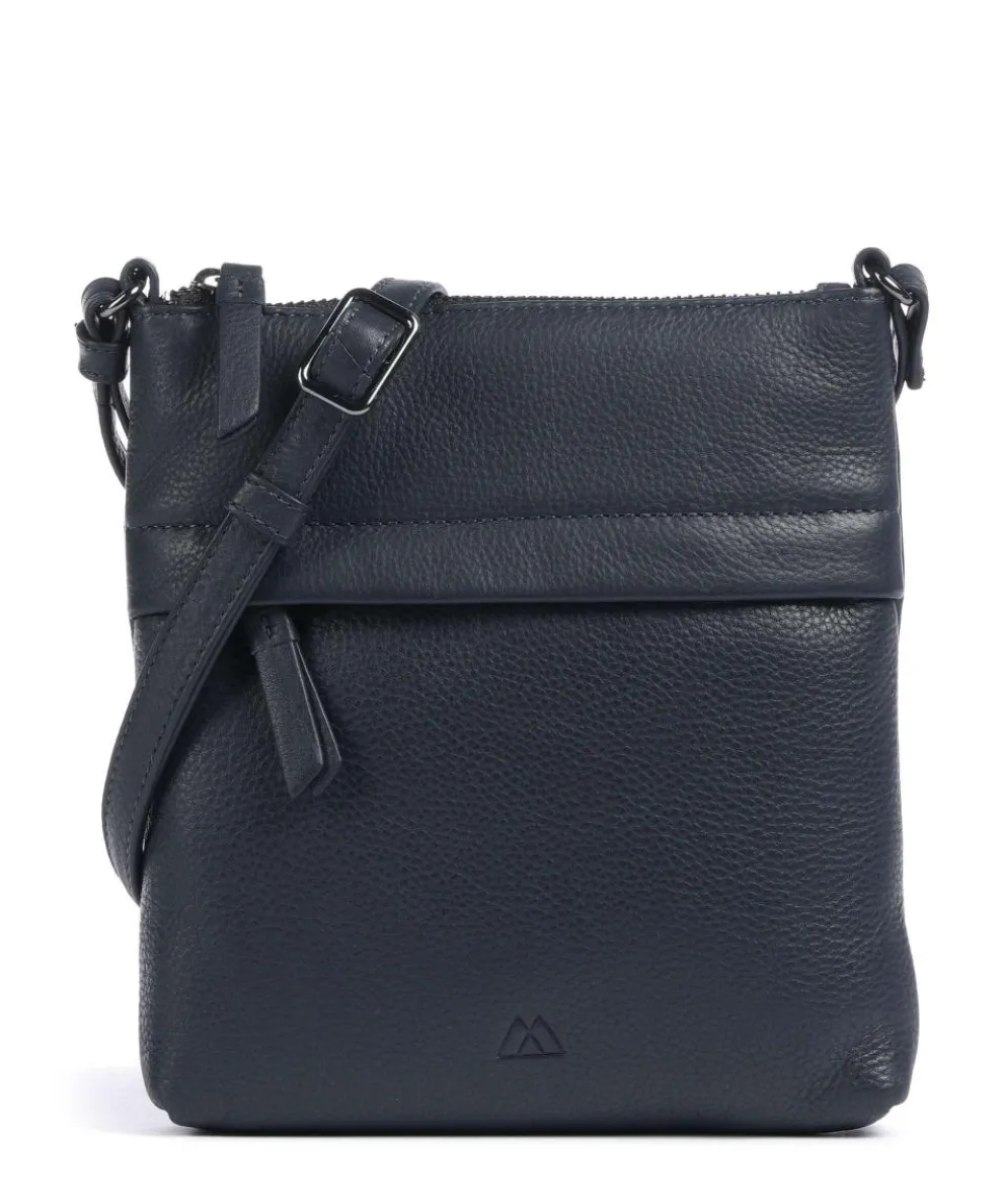 Genie Crossbody bag grained cow leather navy