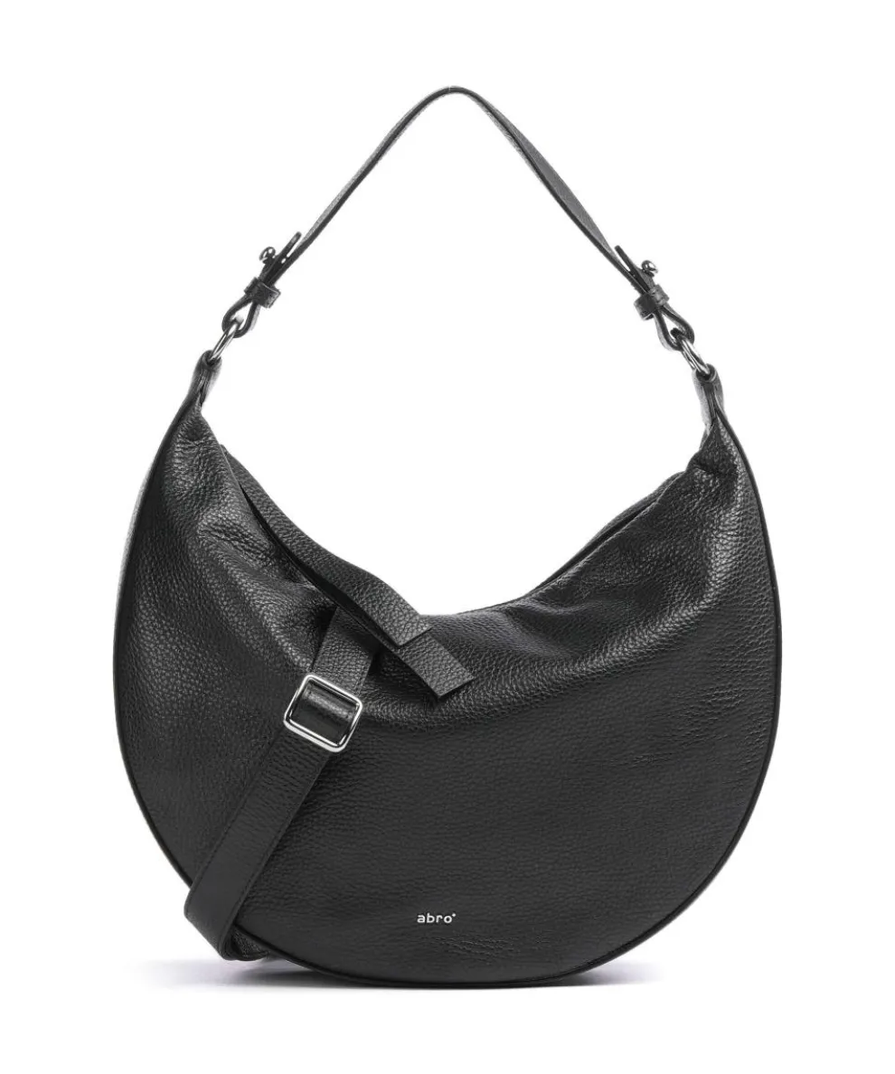 Adria Lulu Small Hobo bag grained cow leather black