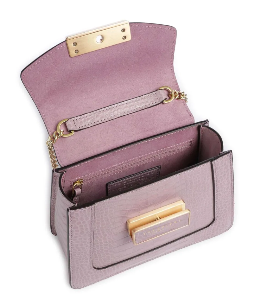 Ginevra Wow Crossbody bag embossed cow leather lavender