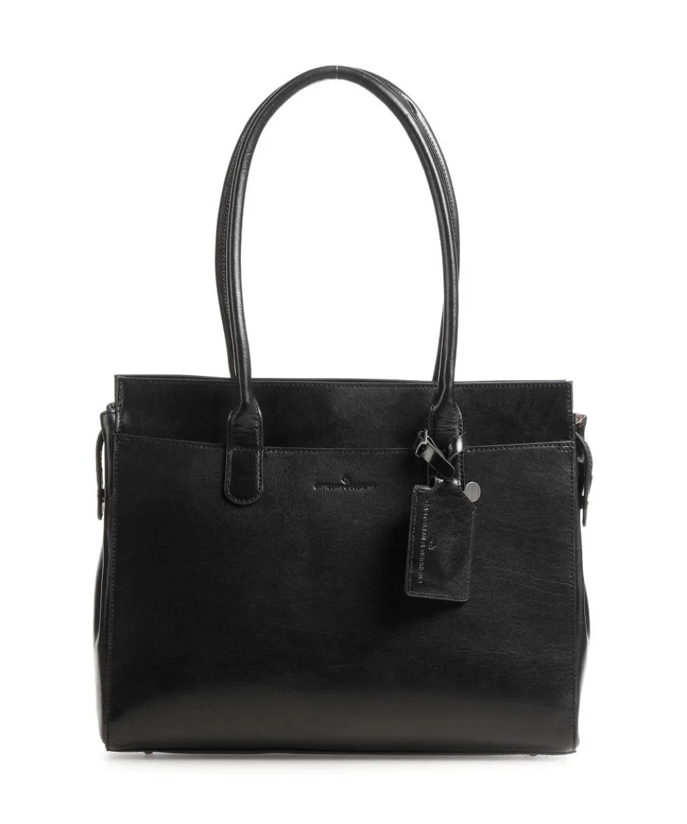 Gaucho Ellen Tote bag 15″ fine grain cow leather black