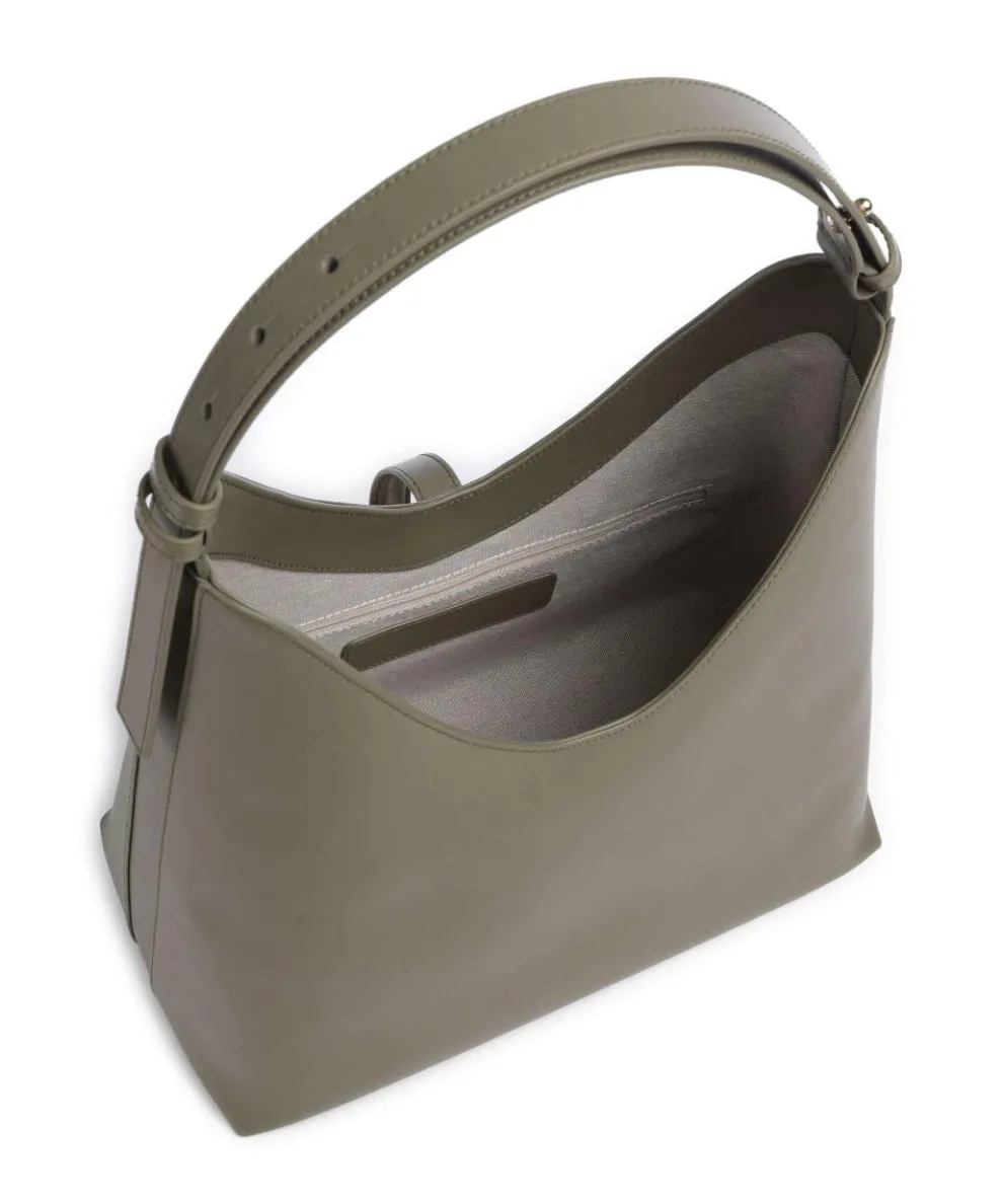 Goccia M Hobo bag softly grained calfskin olive-green