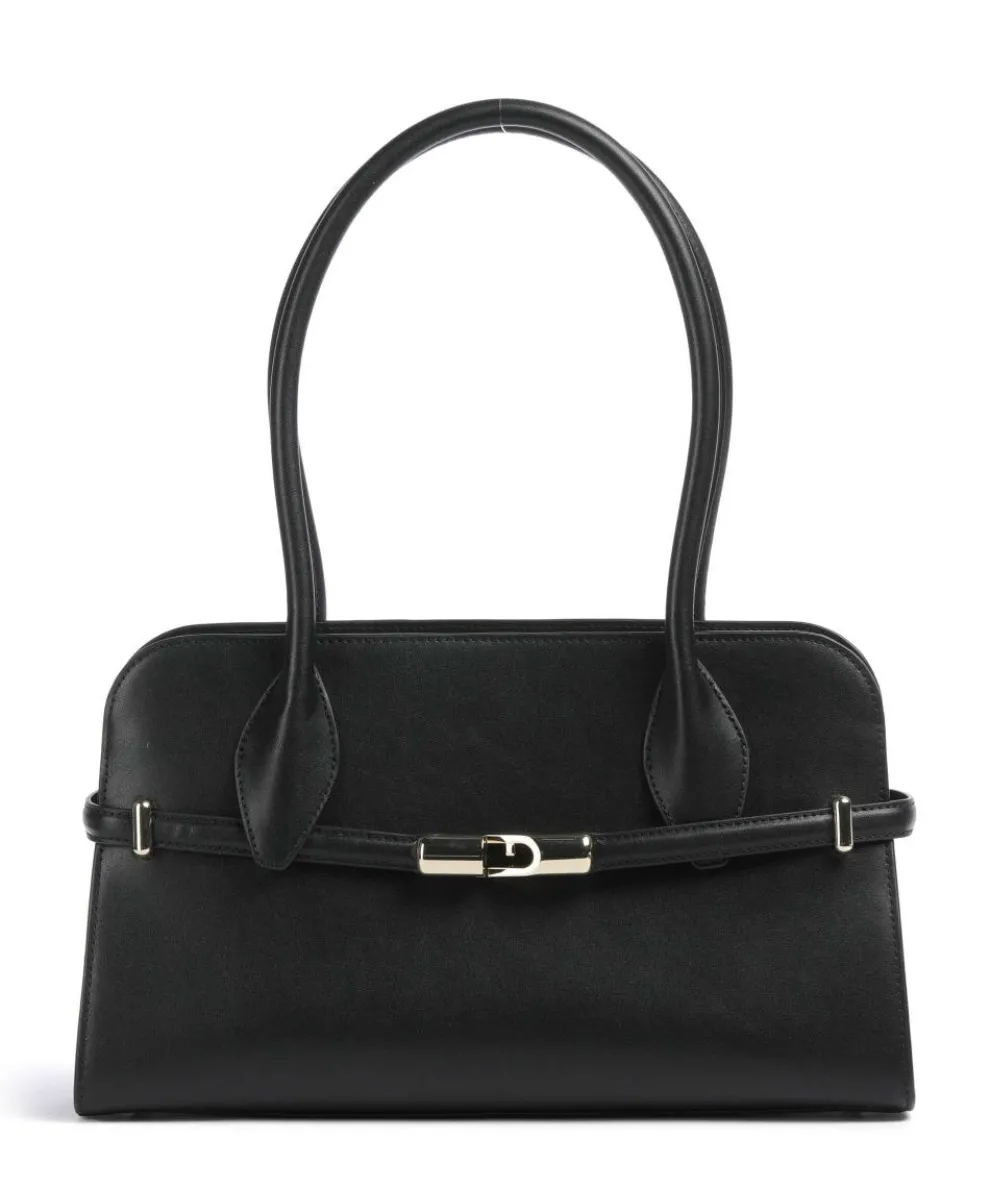 Goccia M Shoulder bag softly grained calfskin black