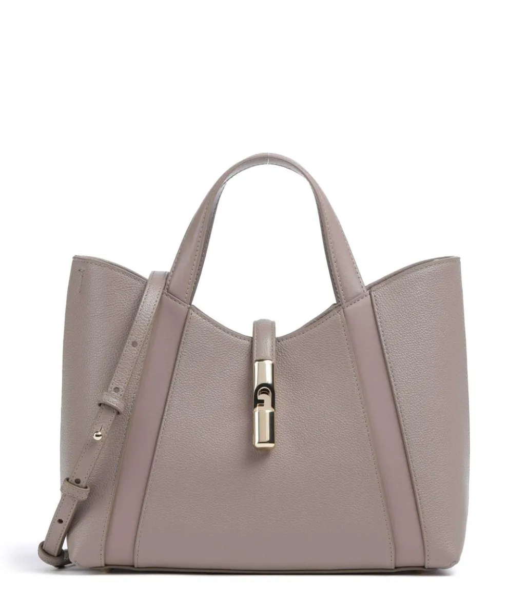 Goccia S Handbag grained leather taupe