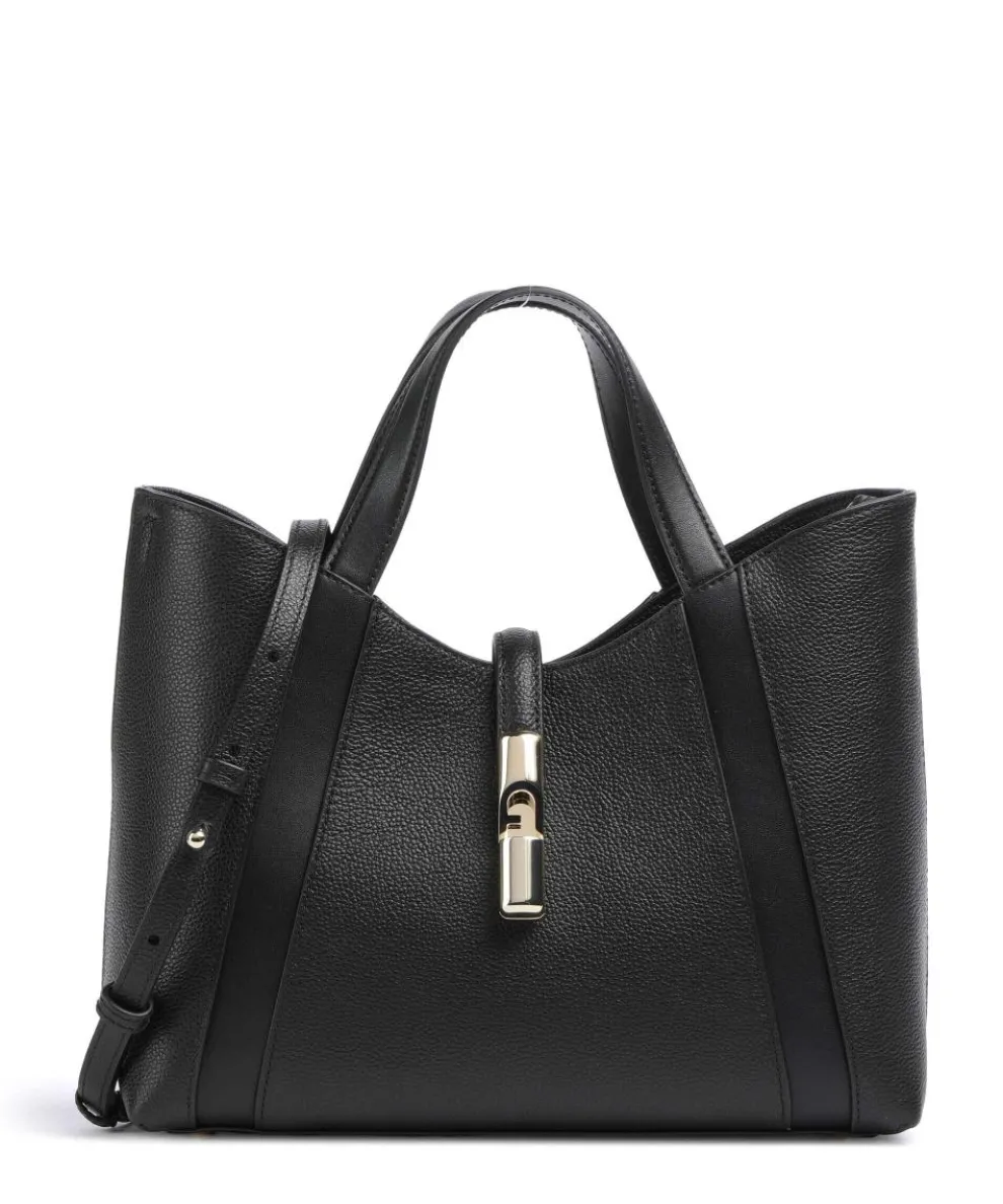 Goccia S Handbag grained leather black